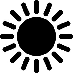 Sun icon. Sun symbol outline 