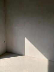 ligth and shadow in empty room on background