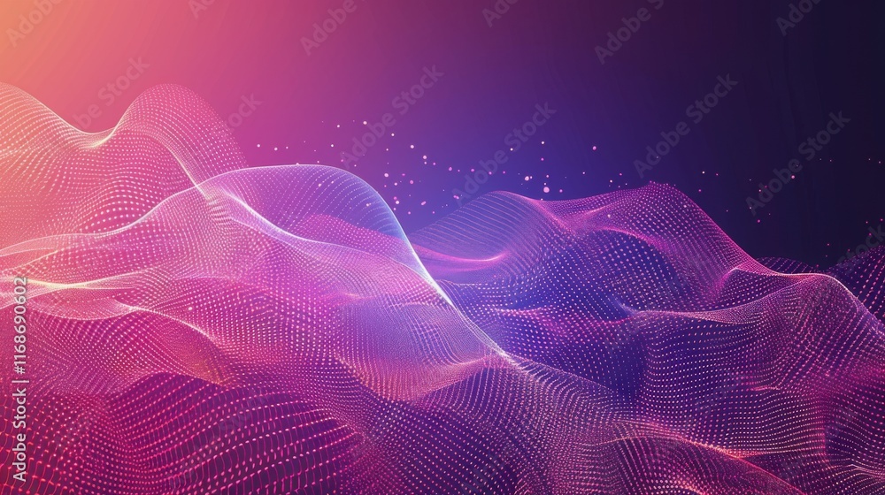Poster Abstract technology particles lines mesh background. Vector abstract graphic design banner pattern background web template. copy space for text