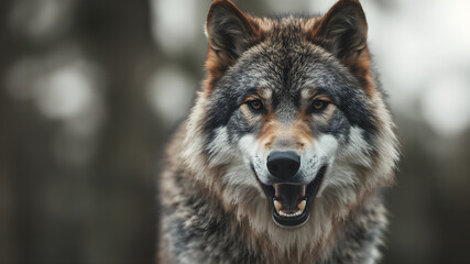 Fototapeta premium gray wolf portrait