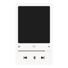 Music app png frame, transparent background