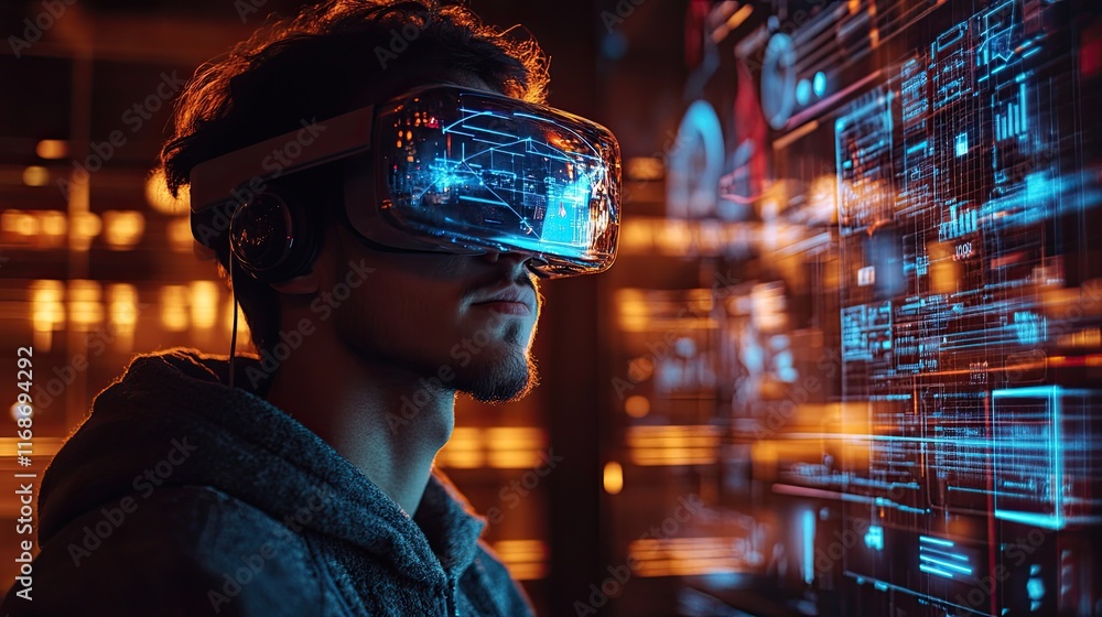 Poster digital tools like holograms and virtual interfaces supporting strategic decisions.