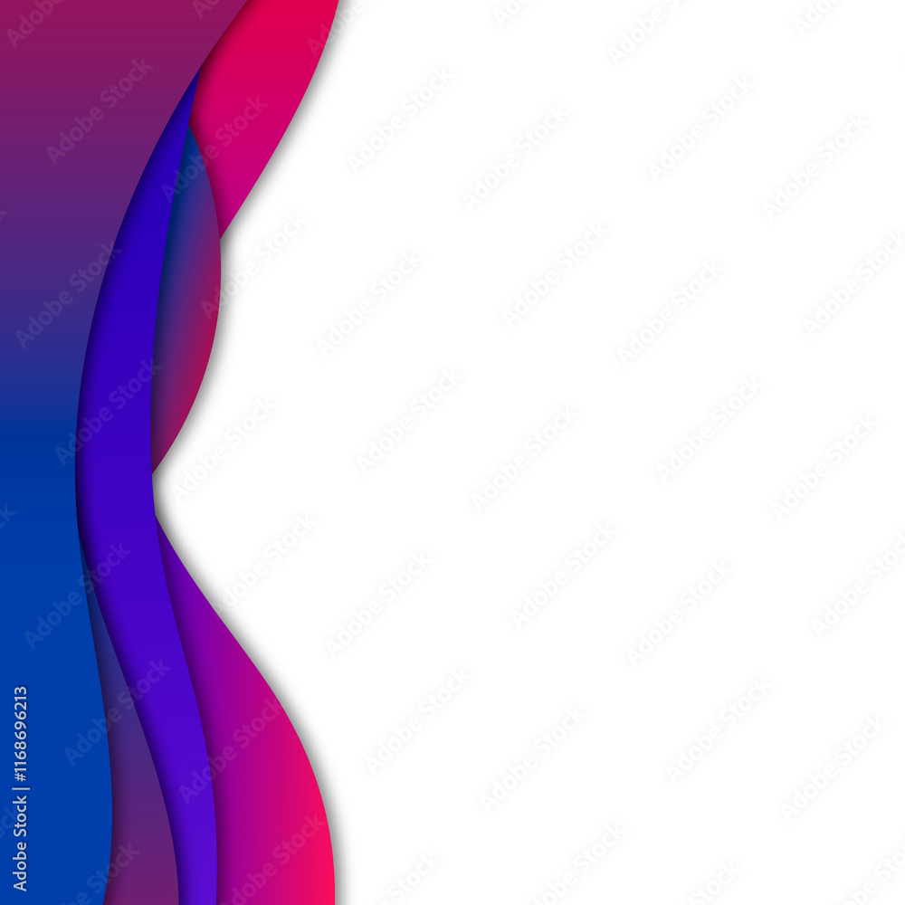 Poster neon gradient curve frame template design element