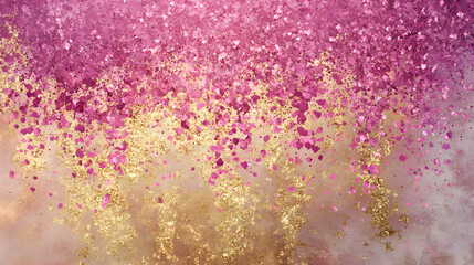 Whimsical Gold-Pink Sparkle Symphony: A Luxurious and Cute Illumination
