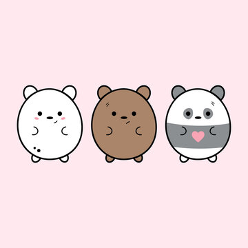 Cartoon vector illustration design with three bear brothers.