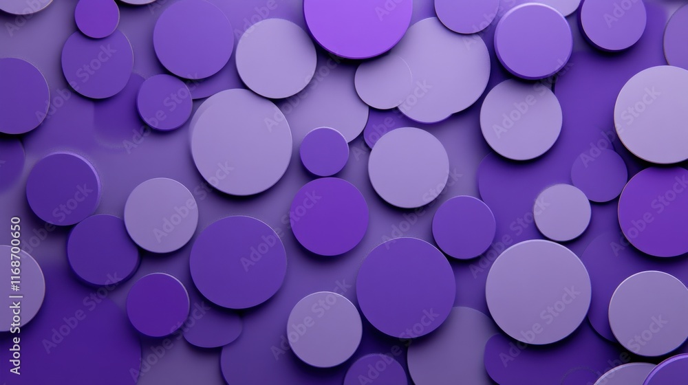 Leinwandbilder a collection of overlapping purple circles on a textured surface, creating a modern abstract design.