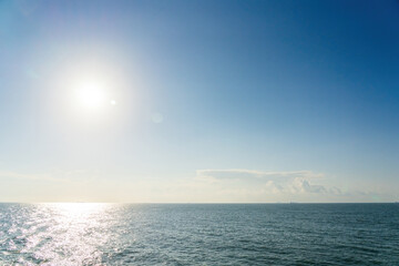 Serene Sea and Sky: A Tranquil Coastal Landscape