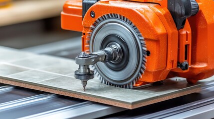 Precision cutting action with router machine in workshop woodworking process close-up perspective for crafting enthusiasts