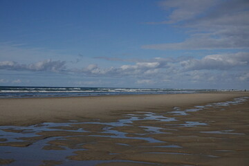 Texel island with the beach