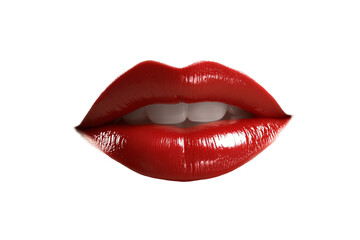 Isolated Glossy Red Lips