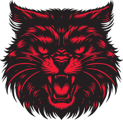 Angry Feline Artwork for Predator and Wildlife Concepts
