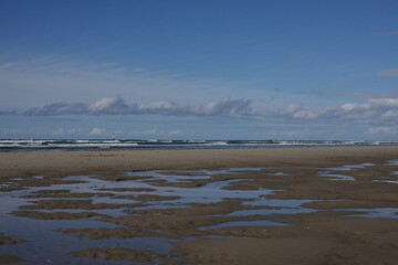 Texel island with the beach