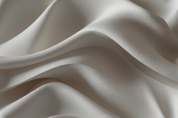 Obraz premium White flowing fabric abstract waves.