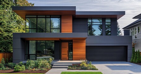 Fototapeta premium modern house , modern window , modern door