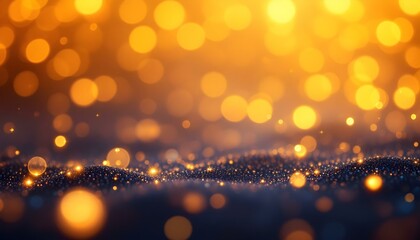 Vibrant Glittery Yellow Bokeh