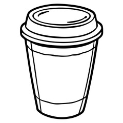 Paper coffee cup hand drawn vector illustration