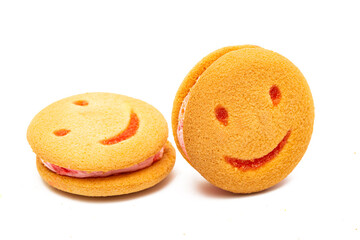 smiley cookies isolated