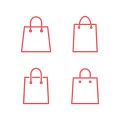 Shopping bag - Vector icons set