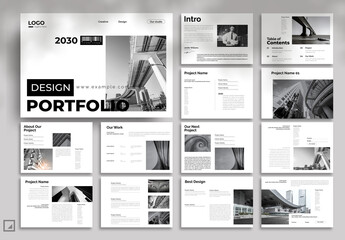 Design Portfolio Layout with Landscape