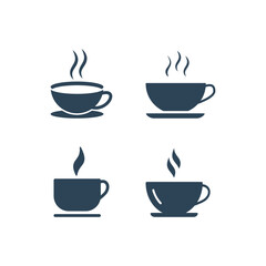 Coffee cup icons set. Vector illustration. on white background.