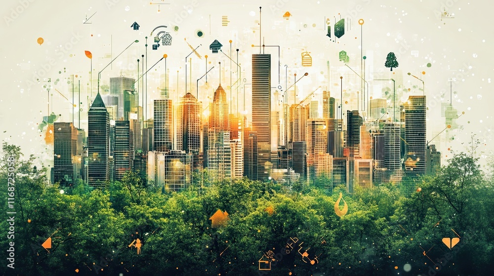 Poster iot and data analytics helping organizations monitor and reduce their environmental footprint in rea