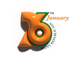 26 January Indian Republic day Illustration. No AI used.