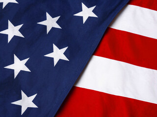 Close up photo of a U.S.A. flag