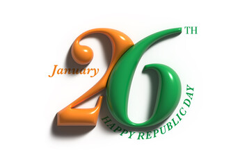 26 January Indian Republic day Illustration. No AI used.