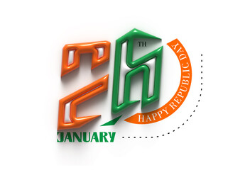 26 January Indian Republic day Illustration. No AI used.