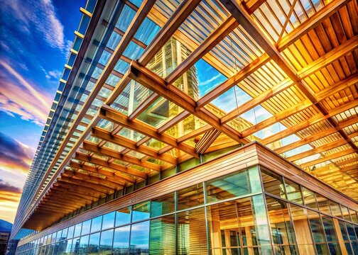 Double Exposure: Modern Glulam Building Construction, Laminated Veneer Lumber Roof & Frame