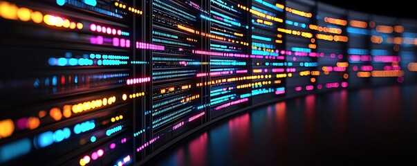 Fototapeta premium Colorful Data Visualization Abstract Background