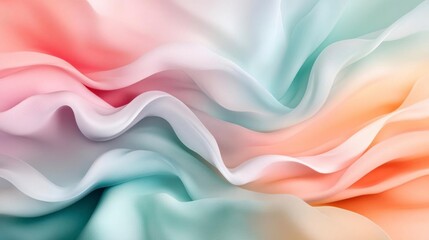 Obraz premium Serene Pastel Waves: A Symphony of Soft Hues