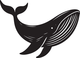 Humpback Whale fish silhouette vector illustration