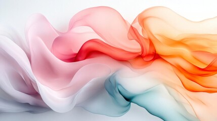 Obraz premium Fluid Pastel Dreams: Abstract art with flowing, vibrant colors.