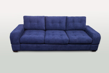 Sofa bed isolated on gray background. Modern home furniture.