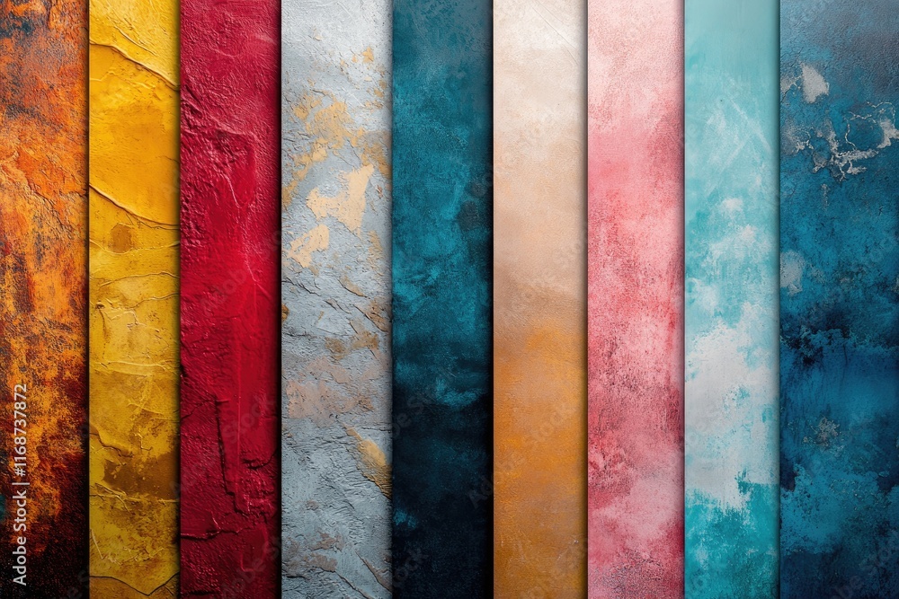 Poster colorful textured backgrounds creating a vibrant and diverse palette