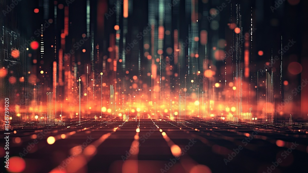 Poster real-time data visualizations improving insights with business analytics tools. -
