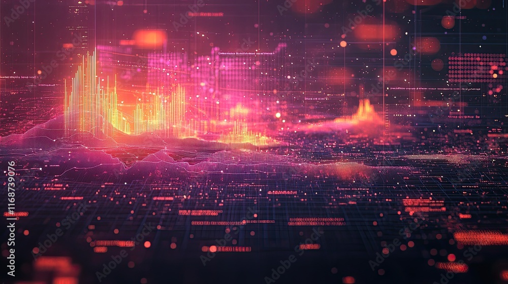 Poster real-time data visualizations improving insights with business analytics tools. -