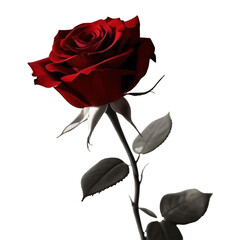 red rose isolated PNG transparent