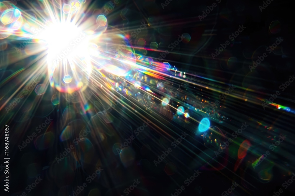Poster create high quality images with lens flare effects for overlays.