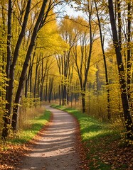 Obraz premium path in autumn forest