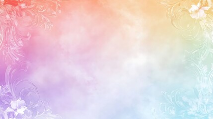 Pastel Floral Design Background With Soft Hues