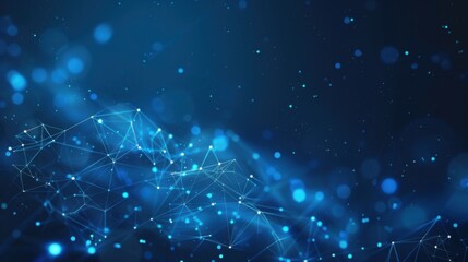 Blue geometric abstract technology background, blue technology light concept illustration