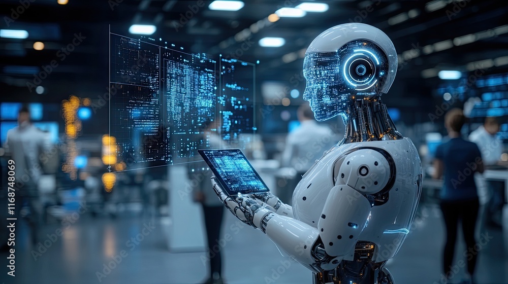 Poster smart offices using ai to enhance resource management and operations.