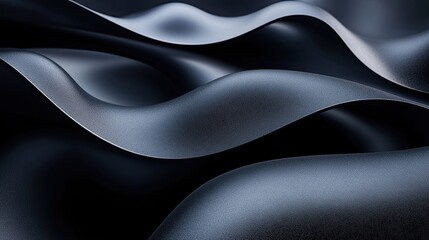 Obraz premium Smooth elegant black satin texture abstract background. Luxurious background design