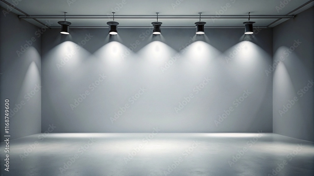 Aufkleber a soft gray empty studio with a gradient floor and spotlight backdrop is ideal for showcasing and di