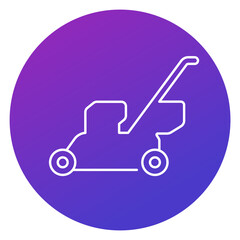 lawn mower thin line icon