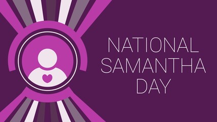 National Samantha Day web banner design illustration 