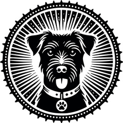 Therapy Dog vector black silhouette cricut design for T-shirt