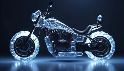 Translucent Motorcycle Constructed From Recycled Plastic Bottles